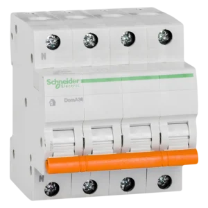 Interruptor Termomagnético 4x6A 3kA Curva C Schneider Electric