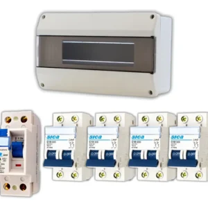 Kit 4 Térmicas 10a32amp + 1 Disyuntor 40amp + Caja 12 Modulo