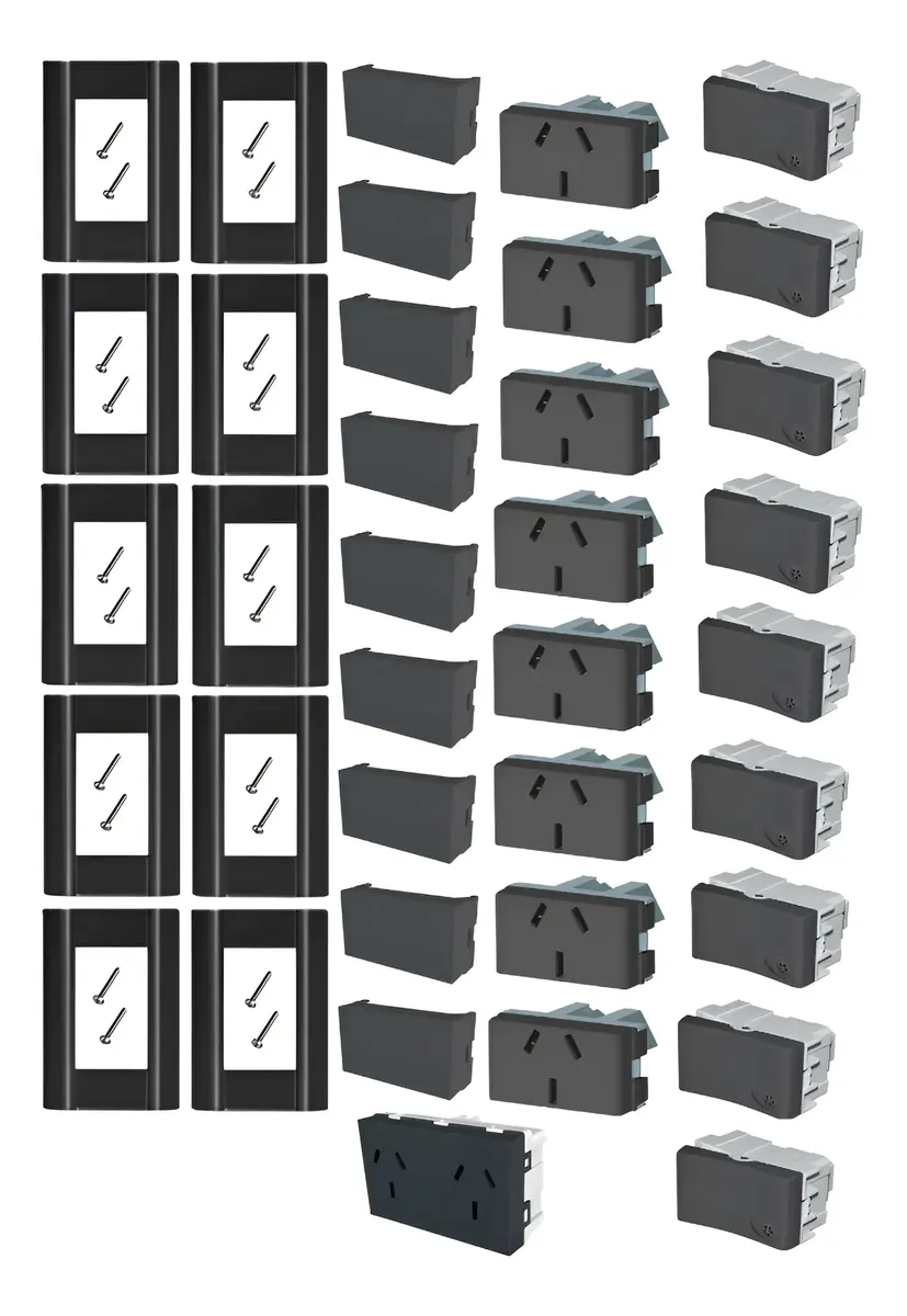 Combo Modulo Armado Jeluz Completo-bastidor-punto-toma-tapas