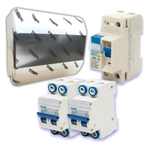 Kit 2 Térmicas 10a32amp + 1 Disyuntor 25amp + Caja 8 Módulos